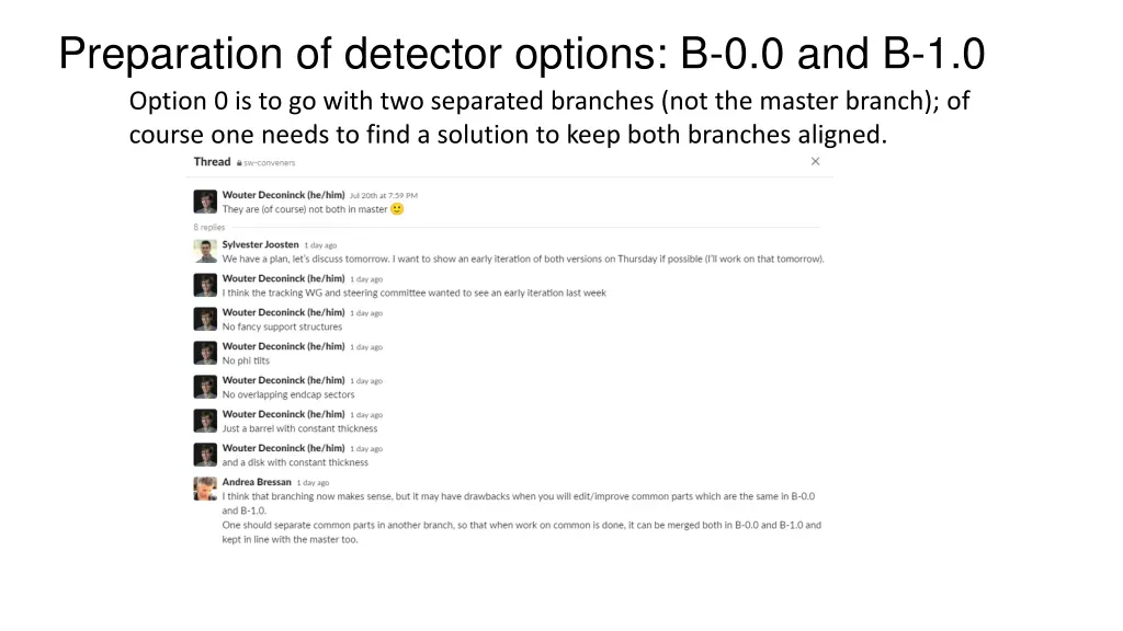 preparation of detector options