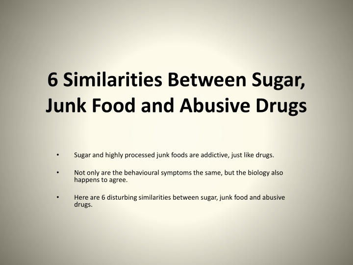 6 similarities between sugar junk food