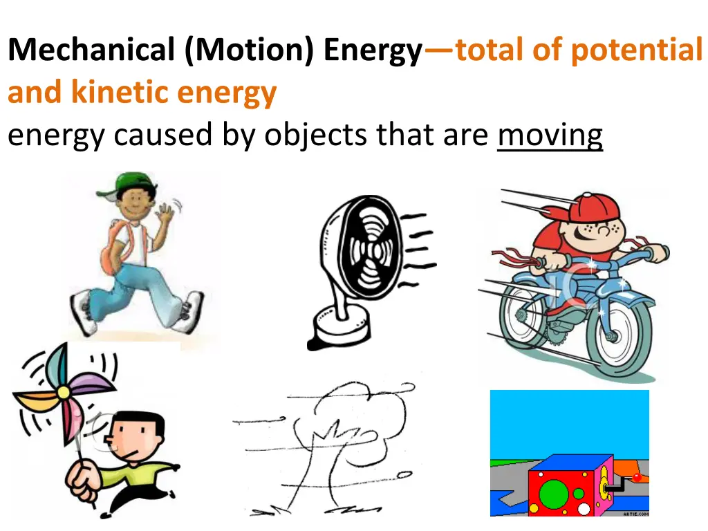 mechanical motion energy total of potential