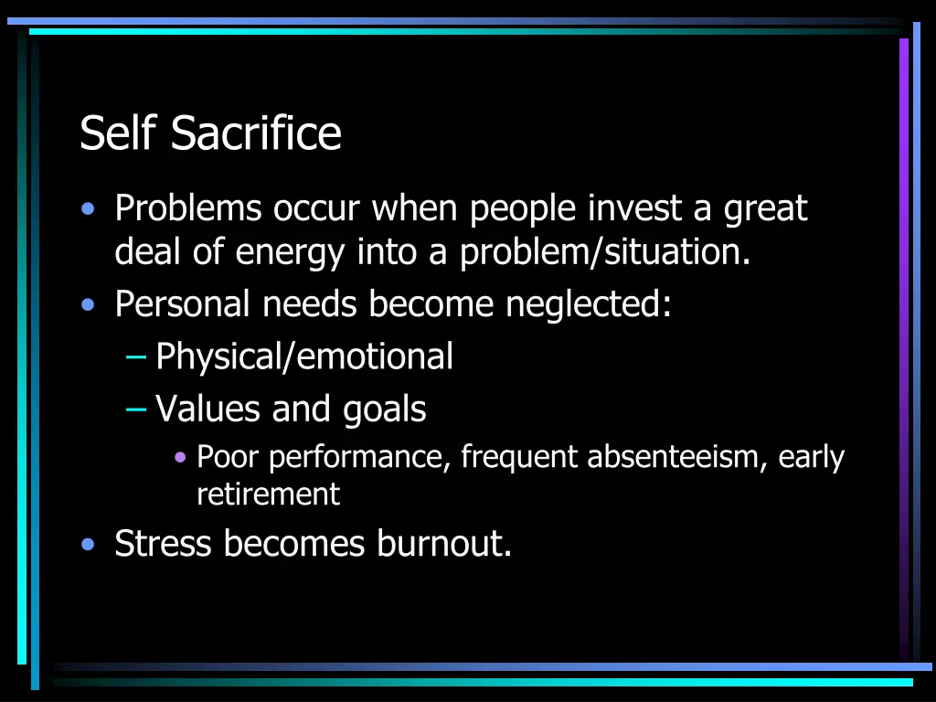 self sacrifice