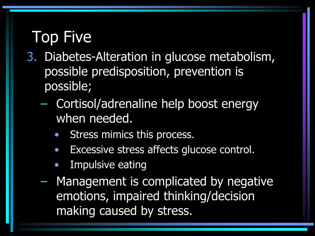 top five 3 diabetes alteration in glucose