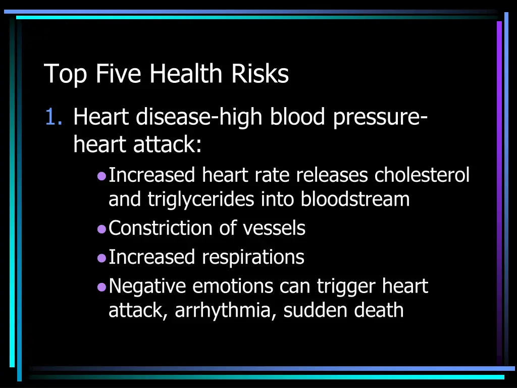 top five health risks