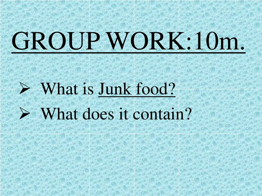 group work 10m