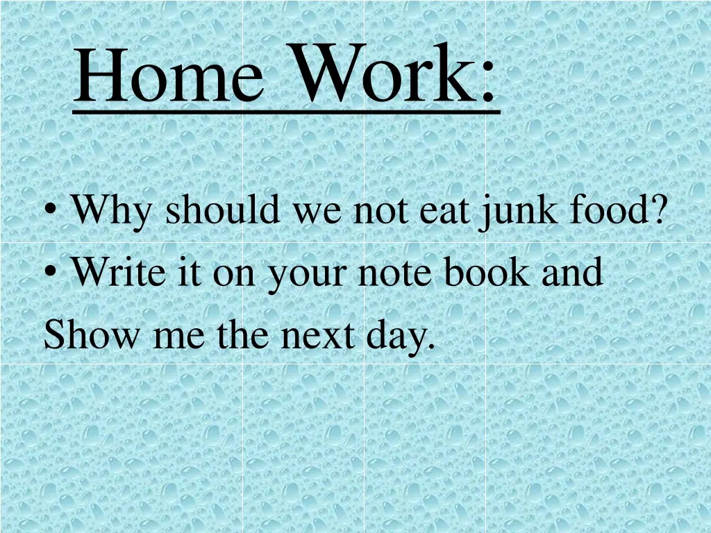 home work