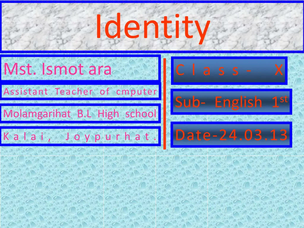 identity