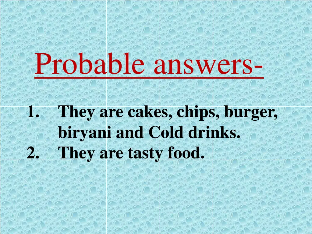 probable answers