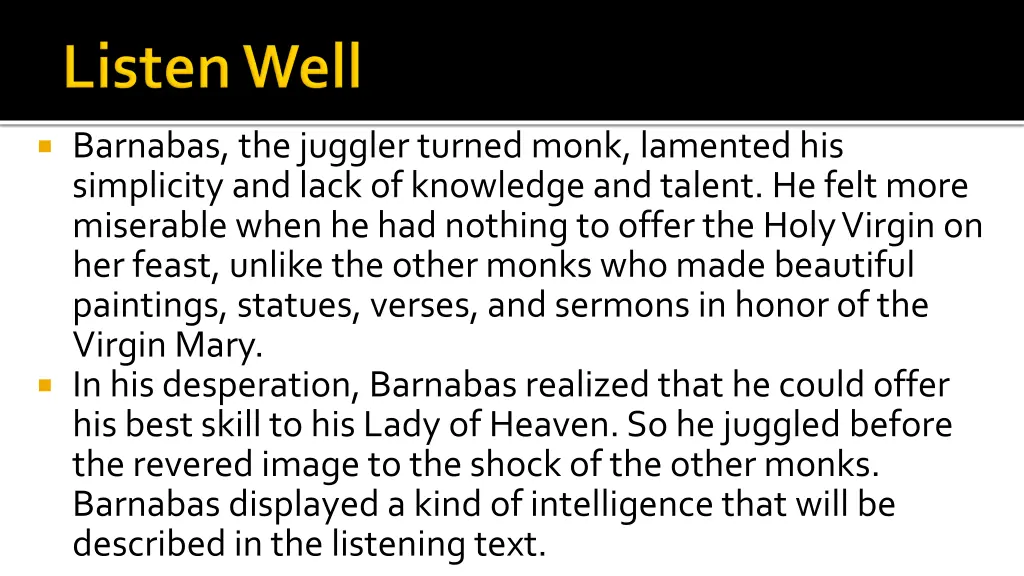 barnabas the juggler turned monk lamented