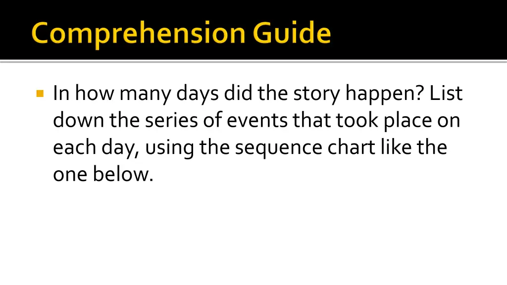 in how many days did the story happen list down