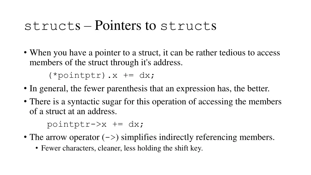 struct s pointers to struct s 1