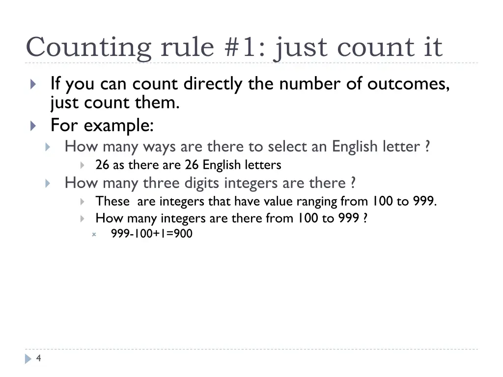 counting rule 1 just count it