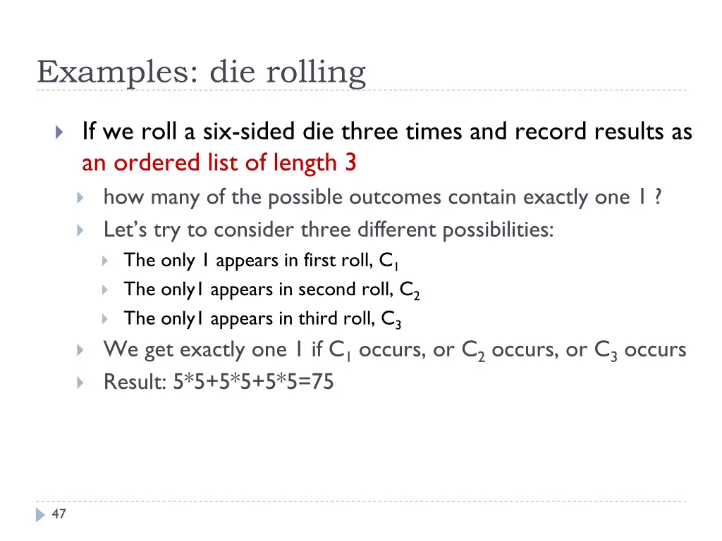 examples die rolling 2