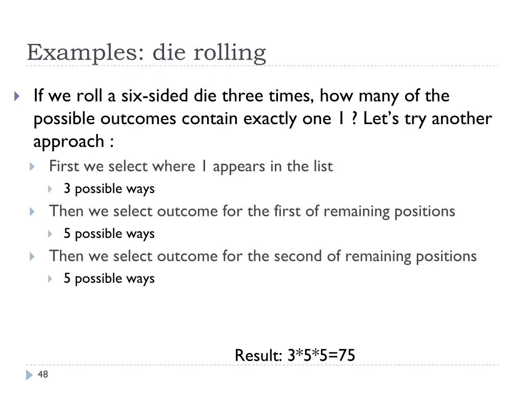 examples die rolling 3