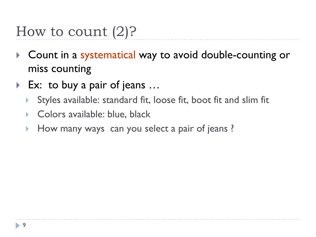 how to count 2