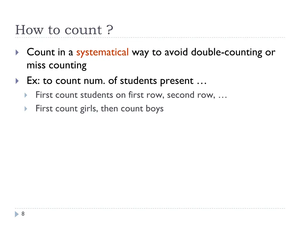 how to count