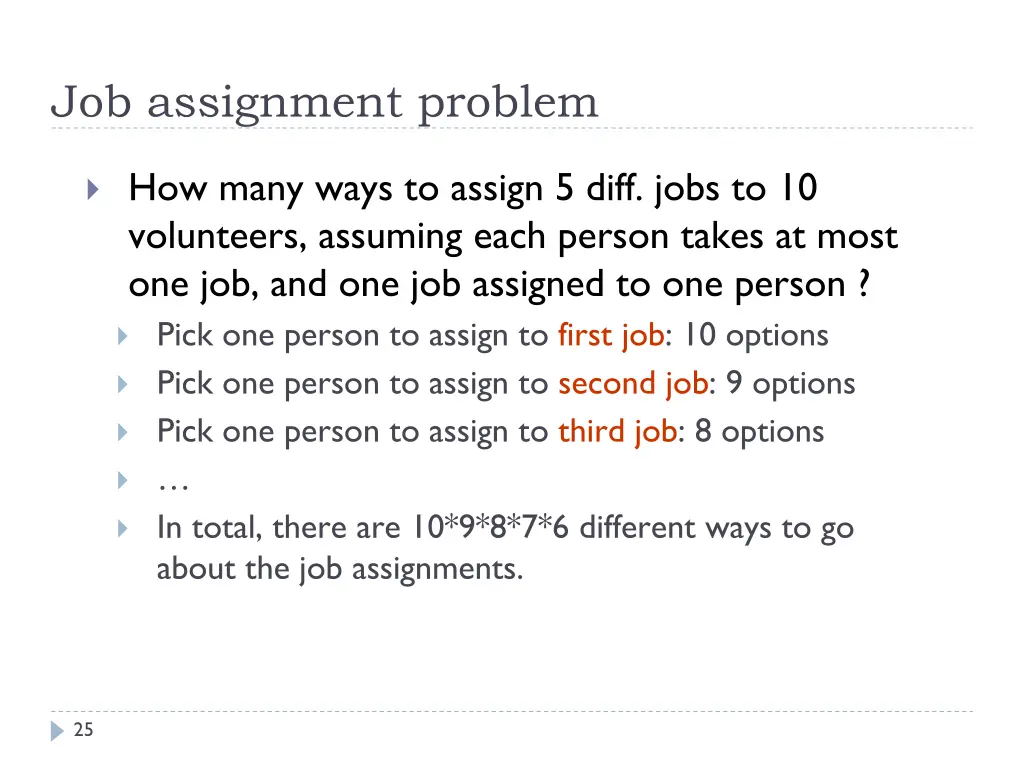 job assignment problem