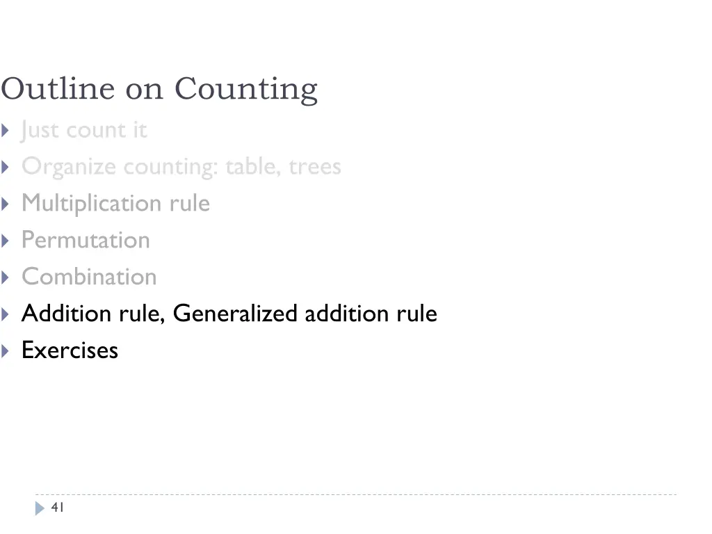 outline on counting just count it organize 1