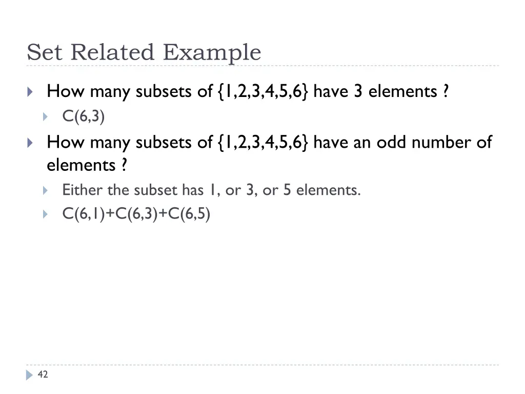 set related example