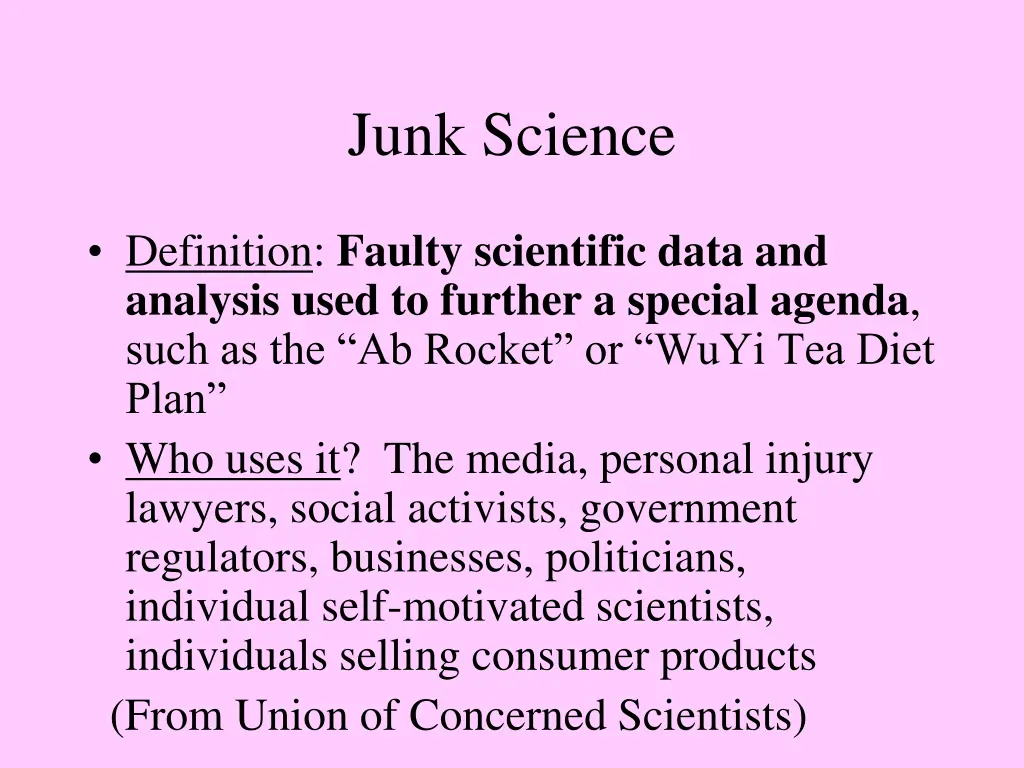 junk science