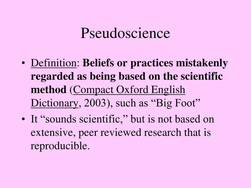 pseudoscience