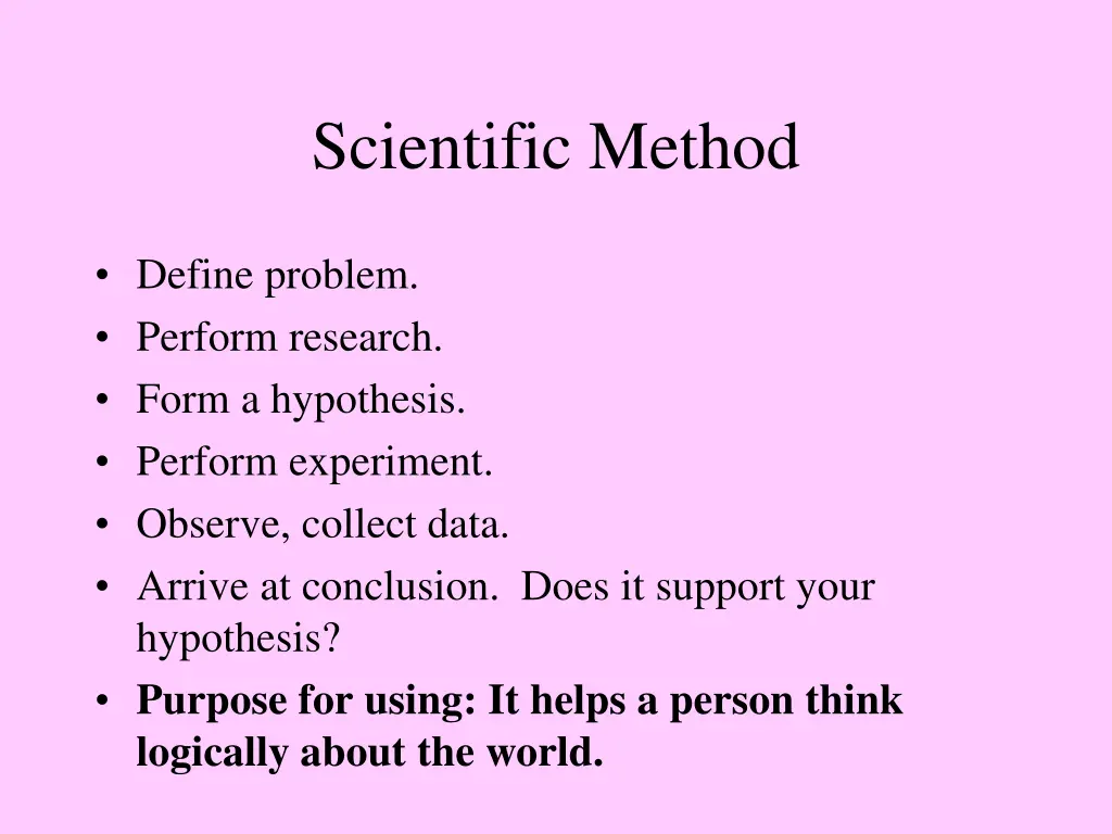 scientific method