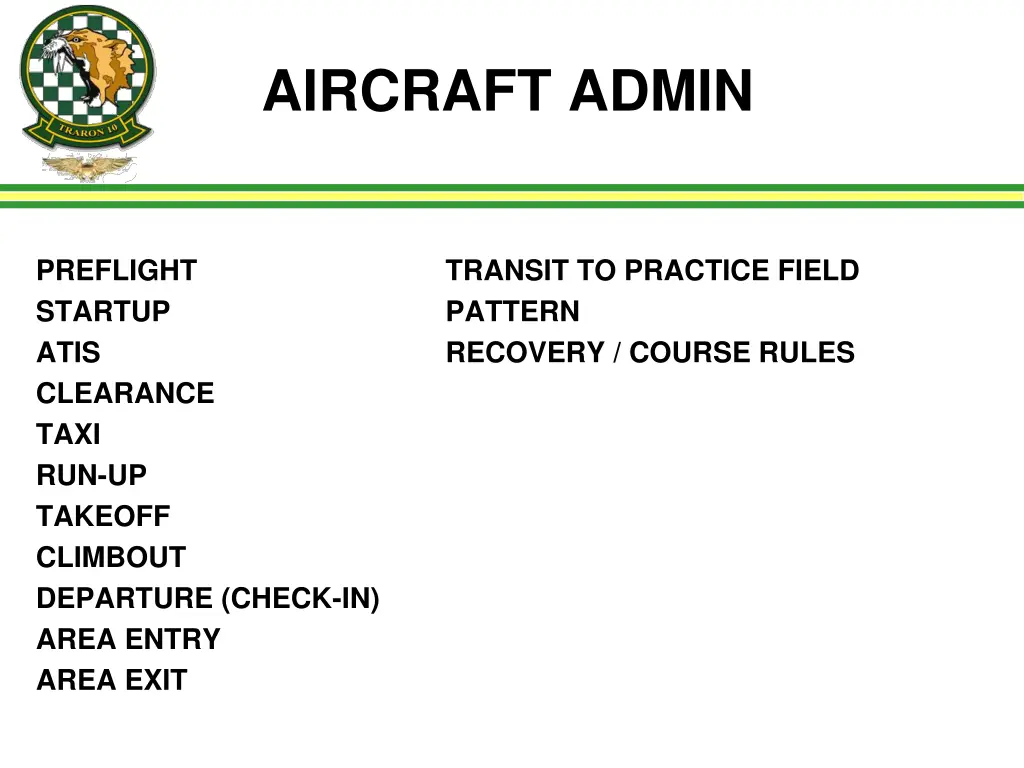 aircraft admin