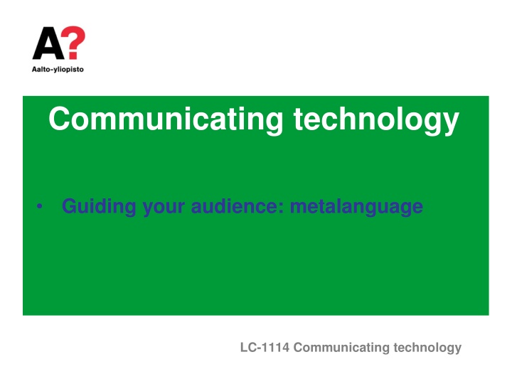 communicating technology