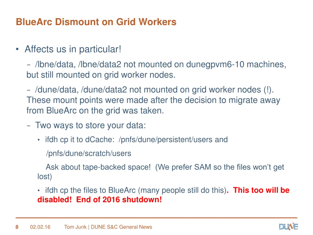 bluearc dismount on grid workers