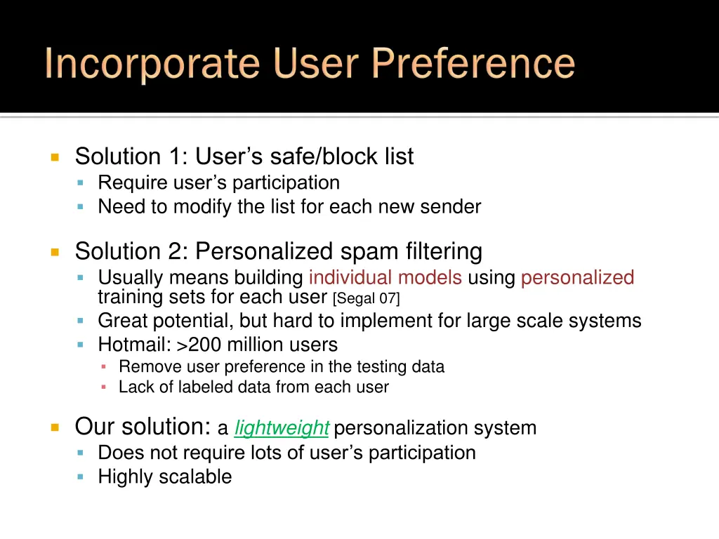 solution 1 user s safe block list require user