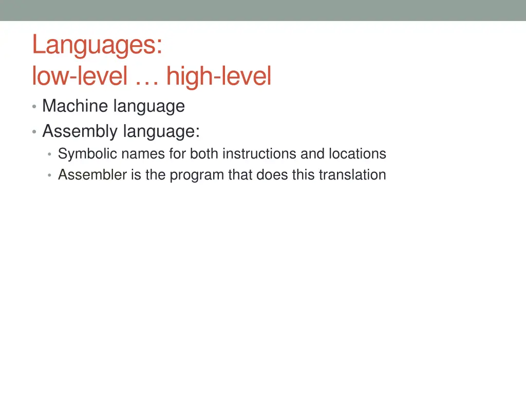 languages low level high level machine language