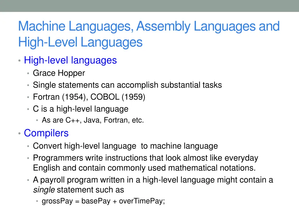 machine languages assembly languages and high 1