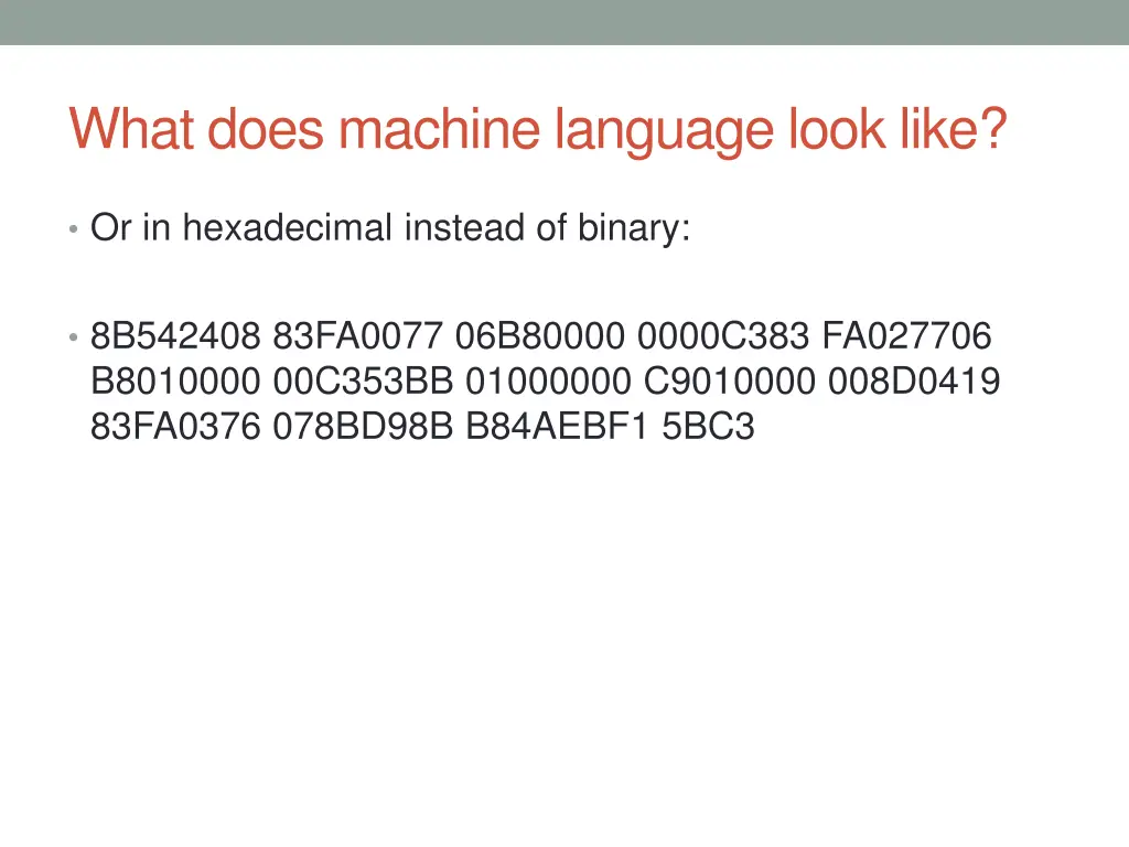 what does machine language look like 2