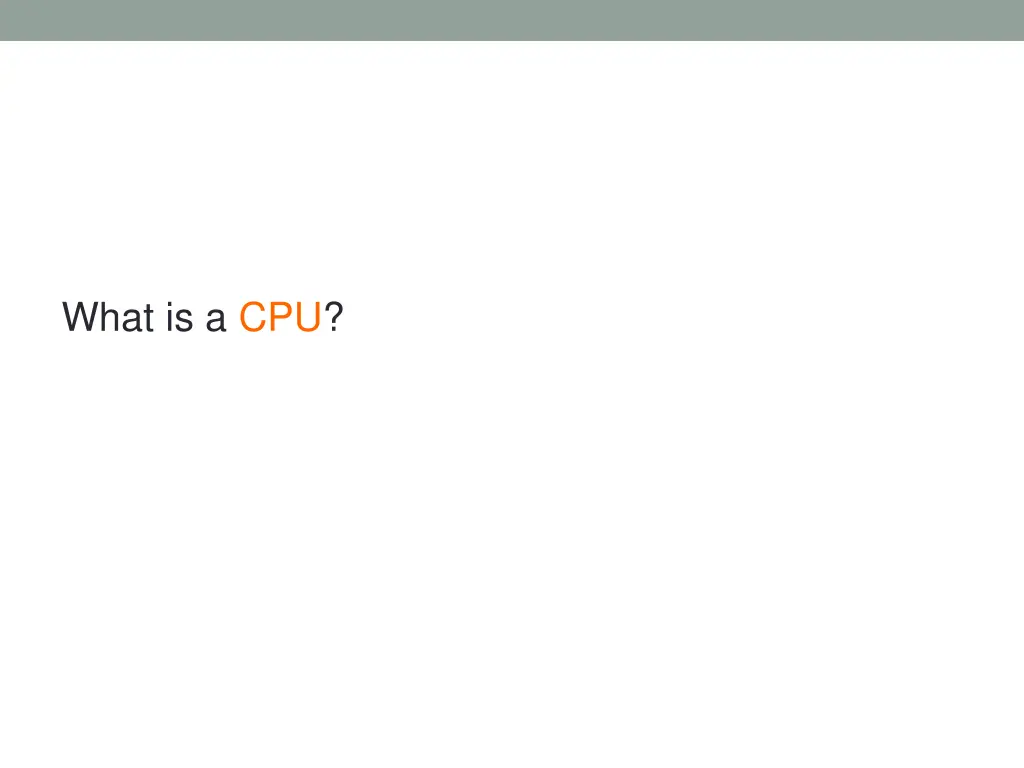 what is a cpu