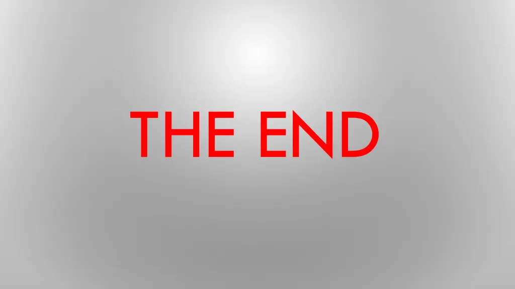 the end