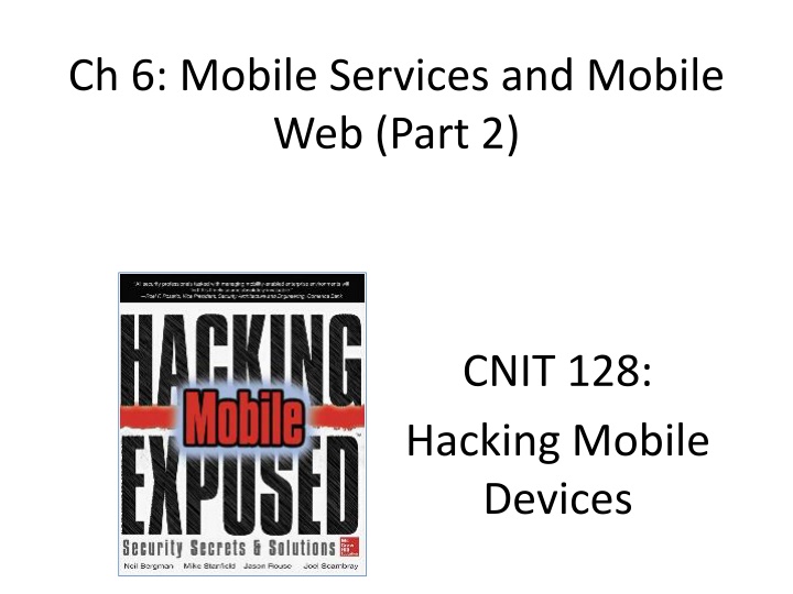 ch 6 mobile services and mobile web part 2