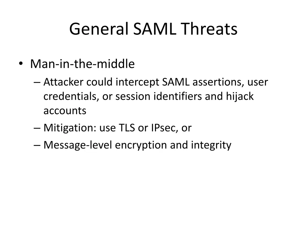 general saml threats 1