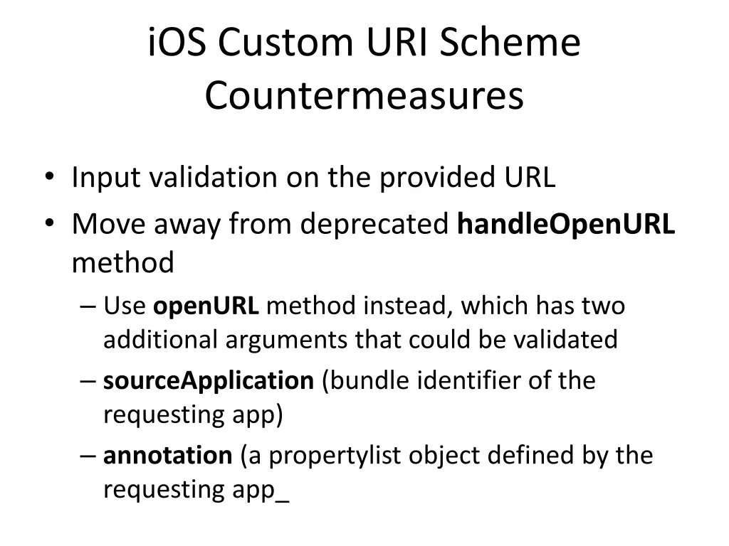 ios custom uri scheme countermeasures