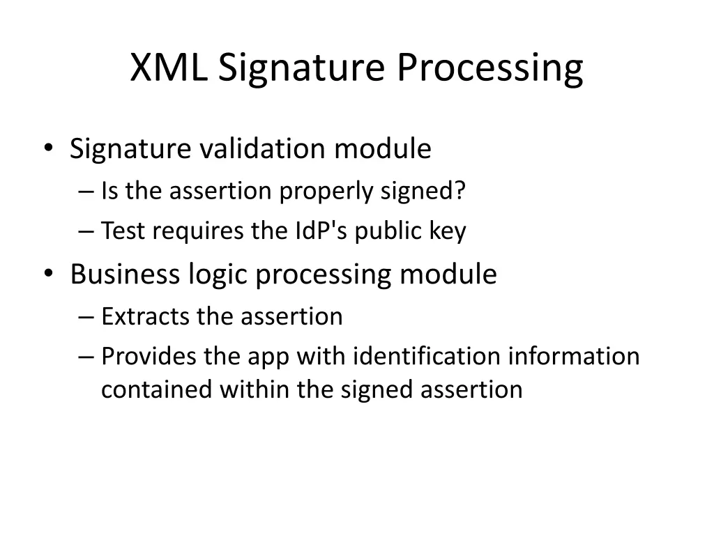 xml signature processing