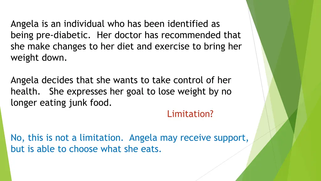 angela is an individual who has been identified