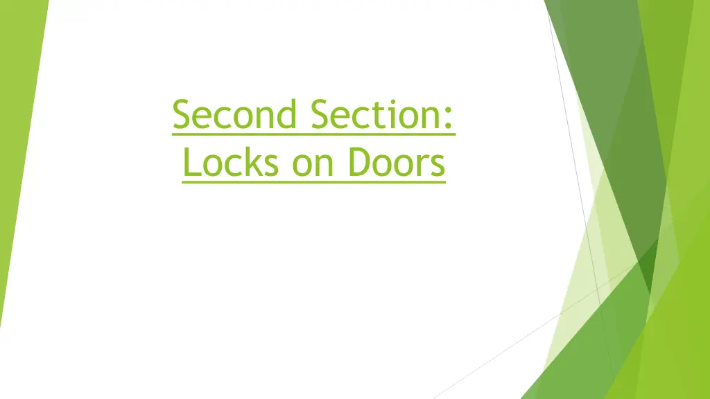 second section locks on doors