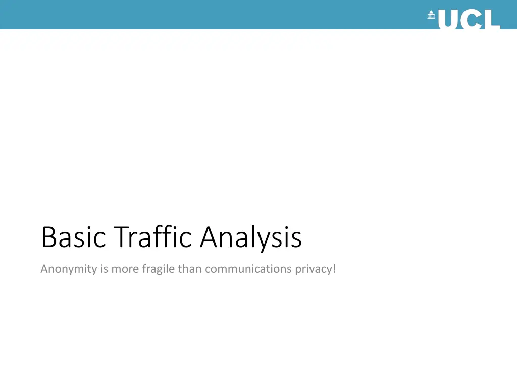 basic traffic analysis