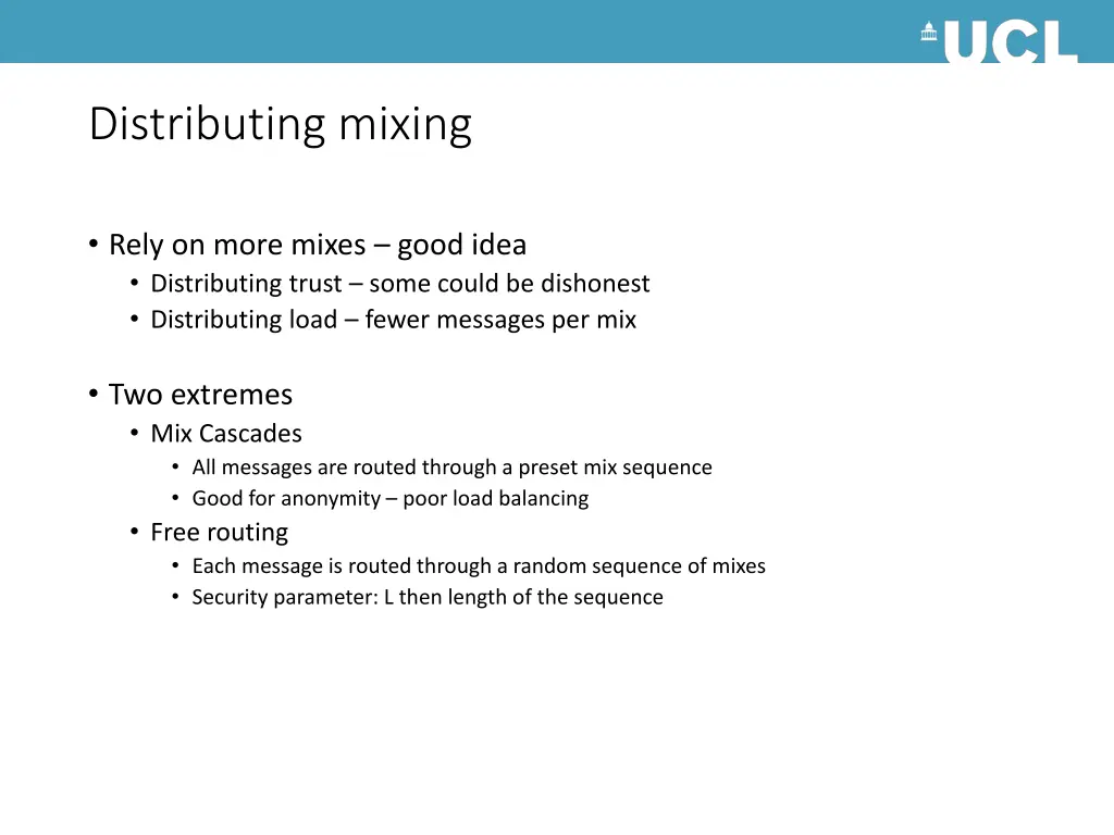 distributing mixing