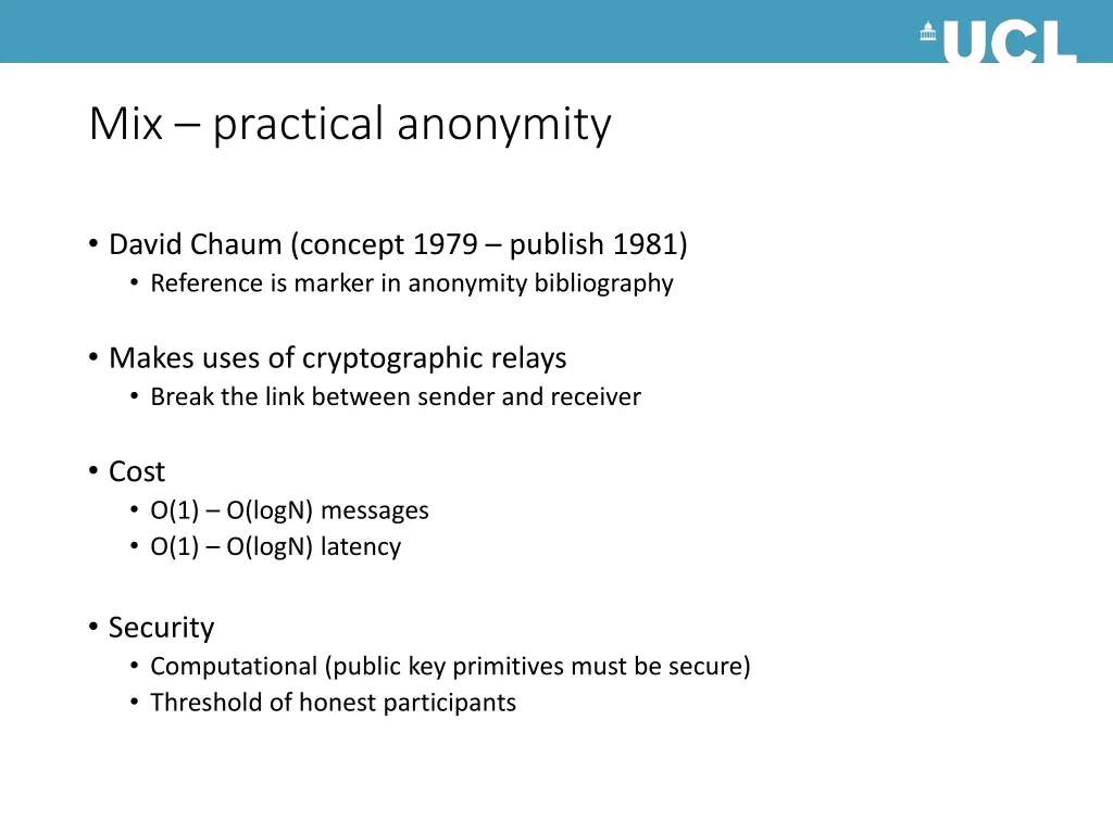 mix practical anonymity