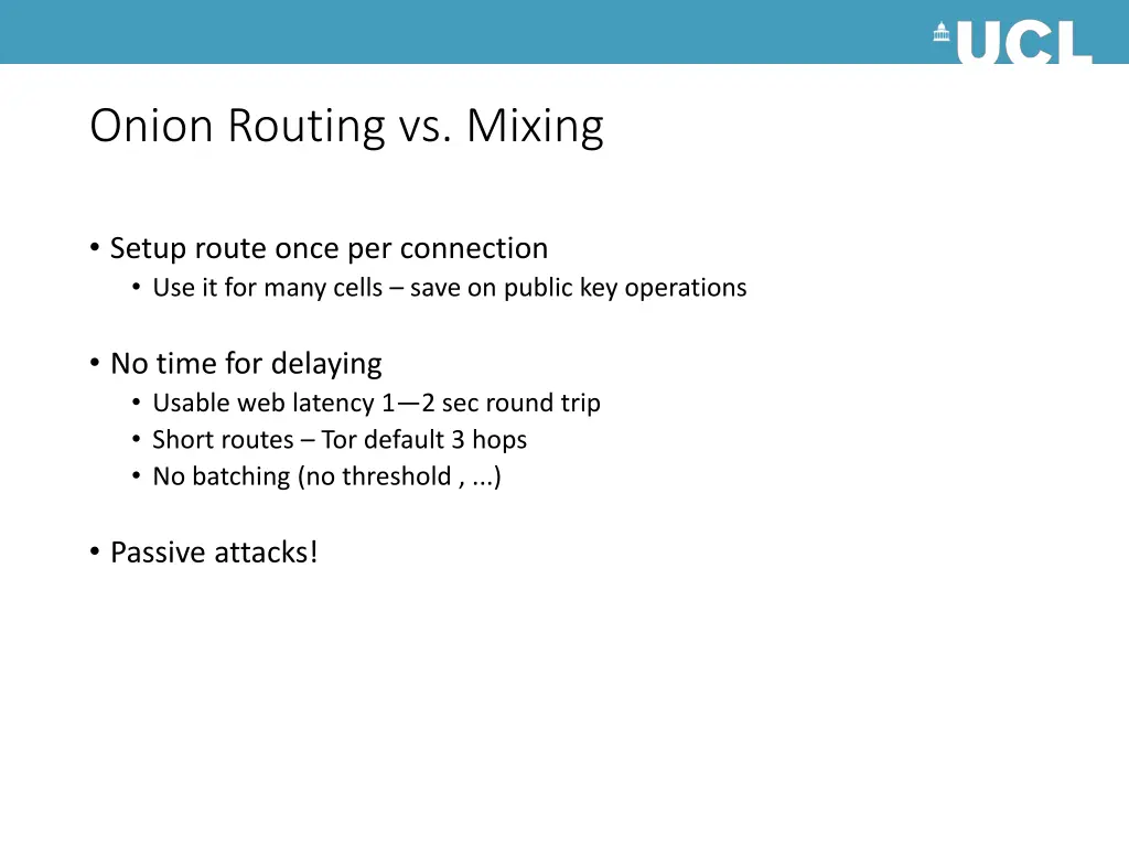 onion routing vs mixing