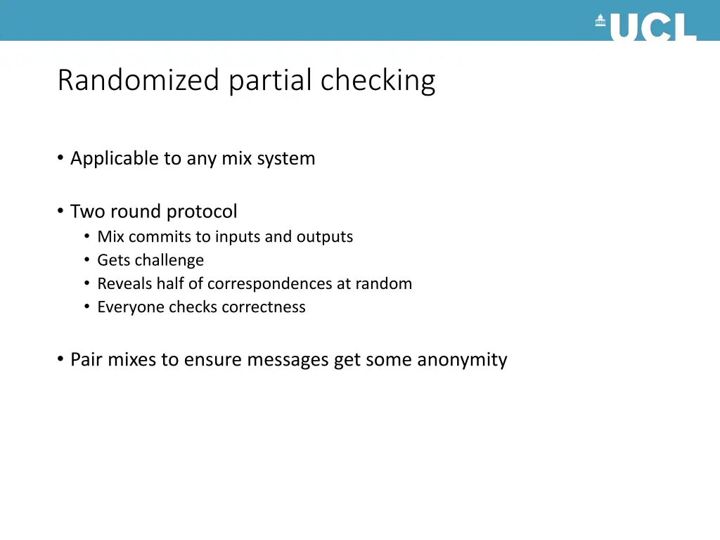 randomized partial checking