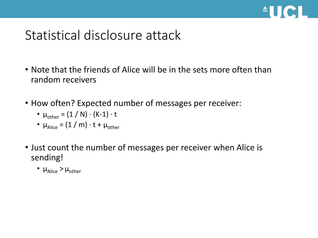 statistical disclosure attack