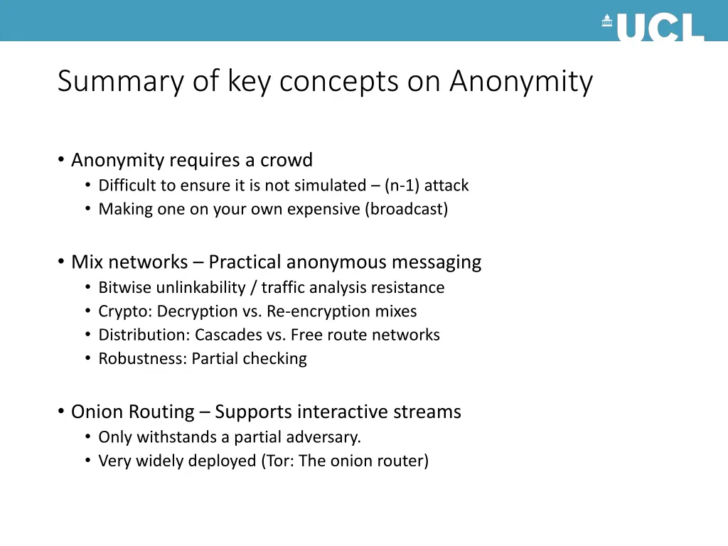 summary of key concepts on anonymity