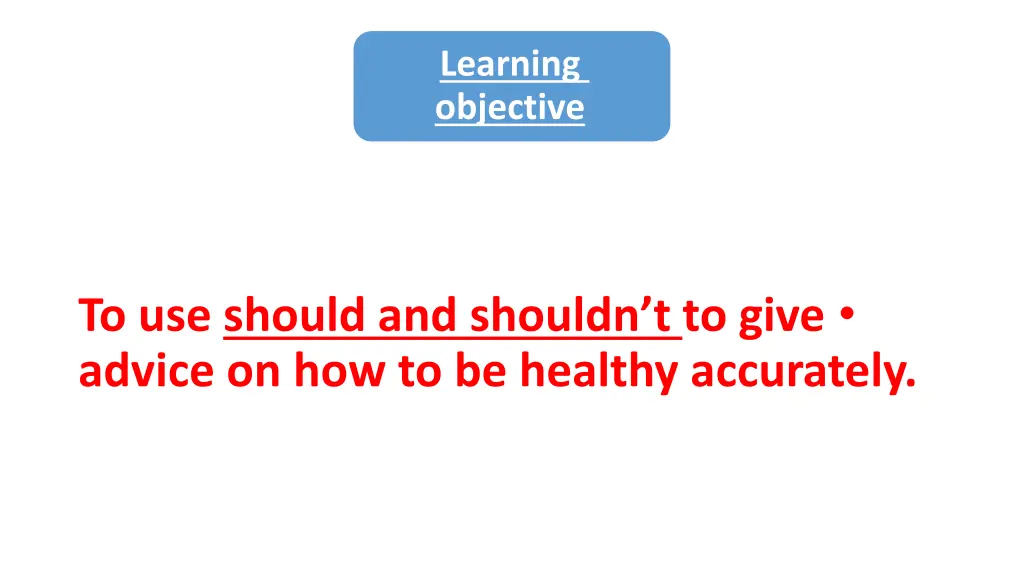 learning objective