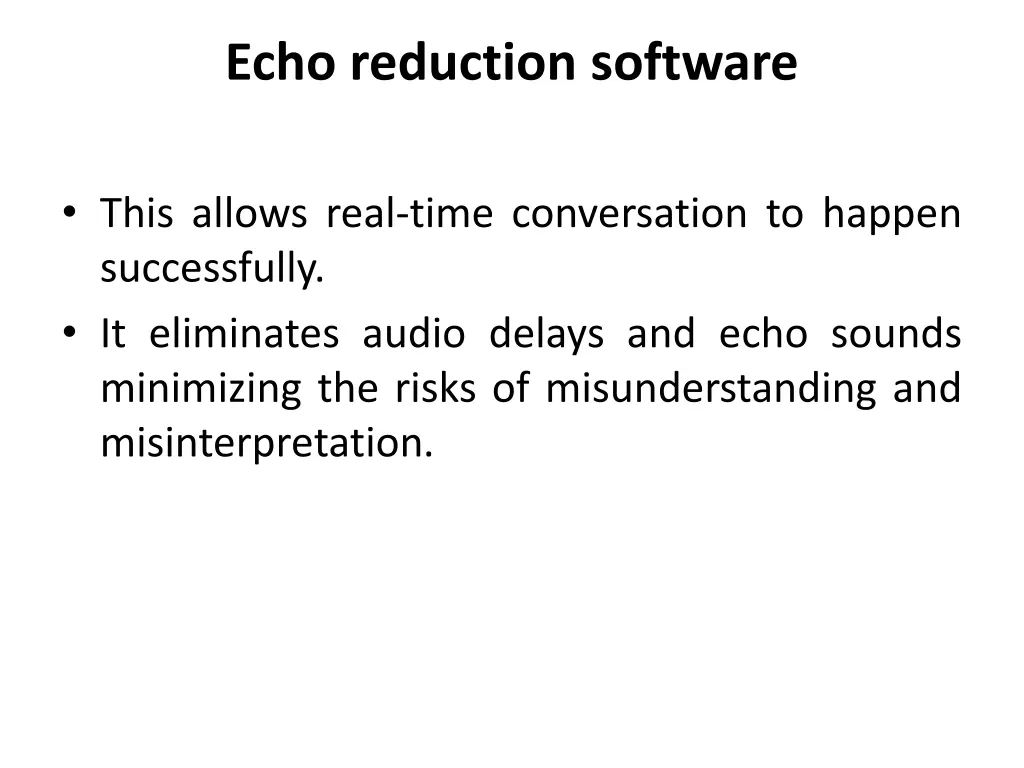 echo reduction software