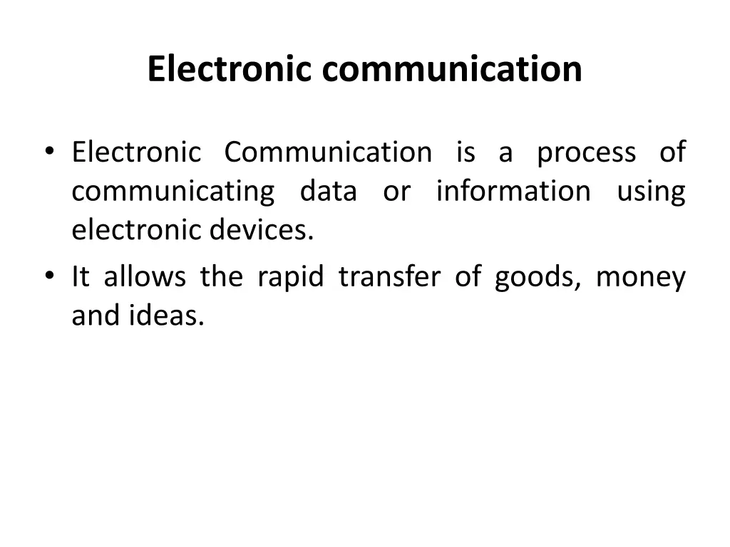 electronic communication 1