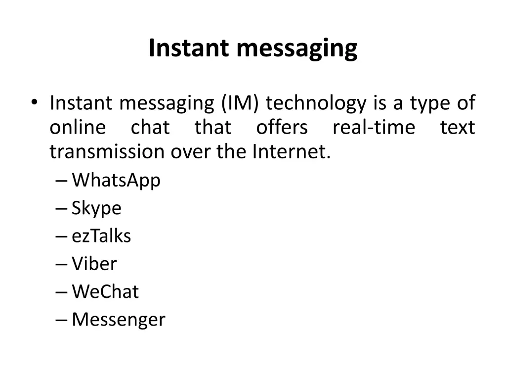 instant messaging